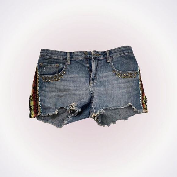 BDG Mid-Rise Embellished Denim Shorts | Sz 29 - Picture 1 of 7